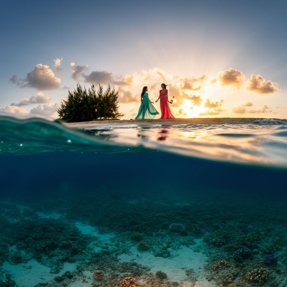 Underwater or Half Submerged GoPro Shot 2