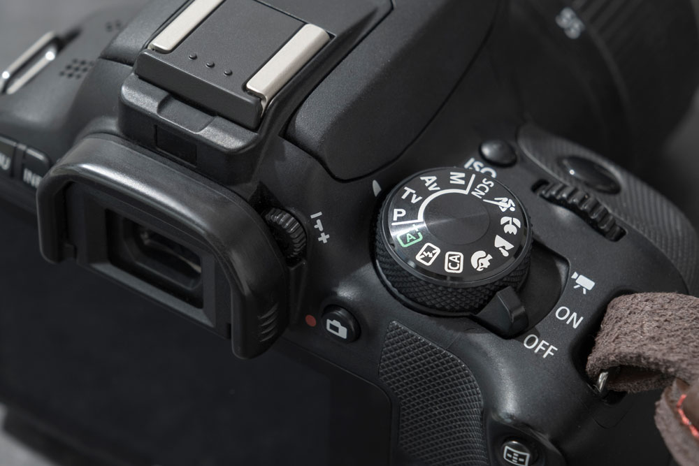 high angle photo camera indoors still life
